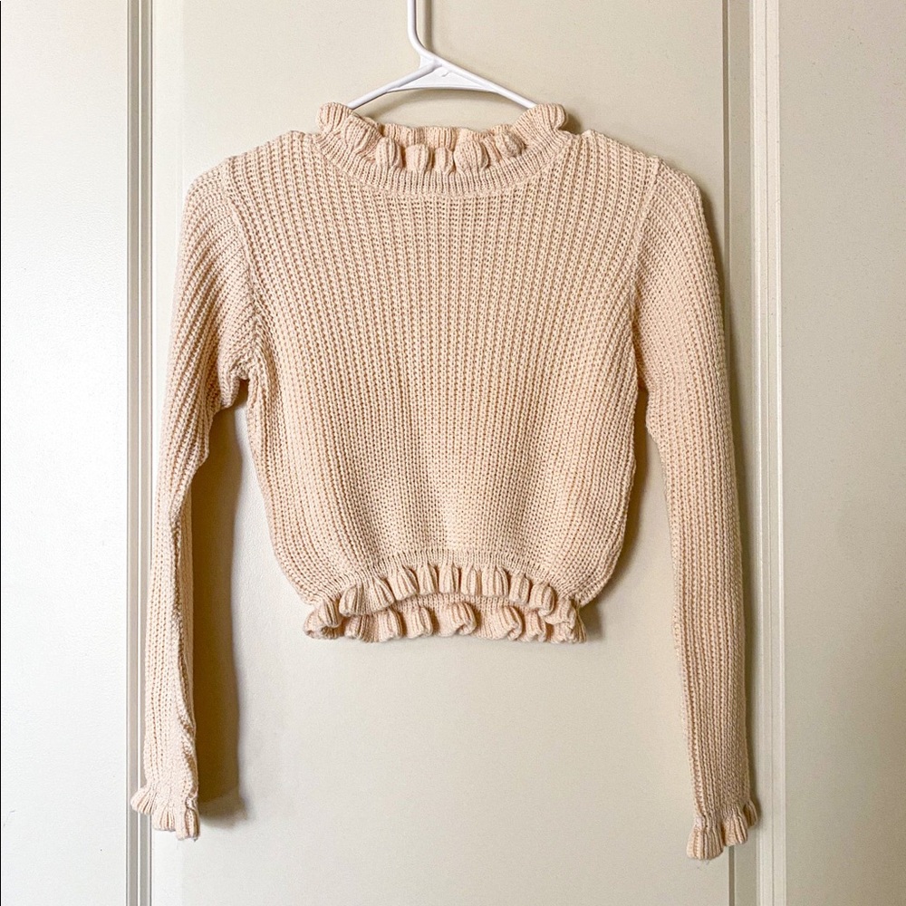 Rose Pink Crop Top Boohoo Sweater